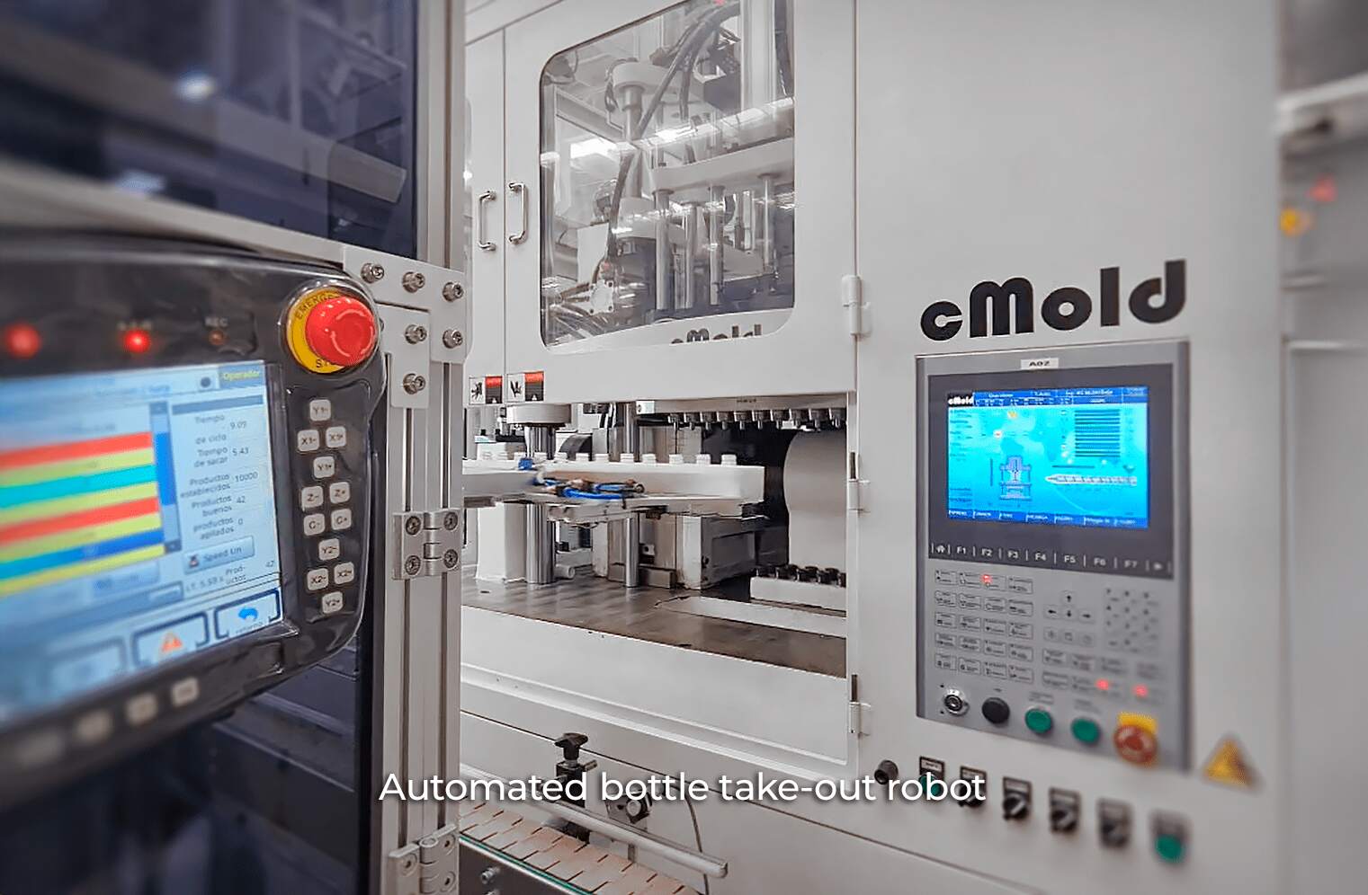 Automated bottle take-out robot CMOLD
