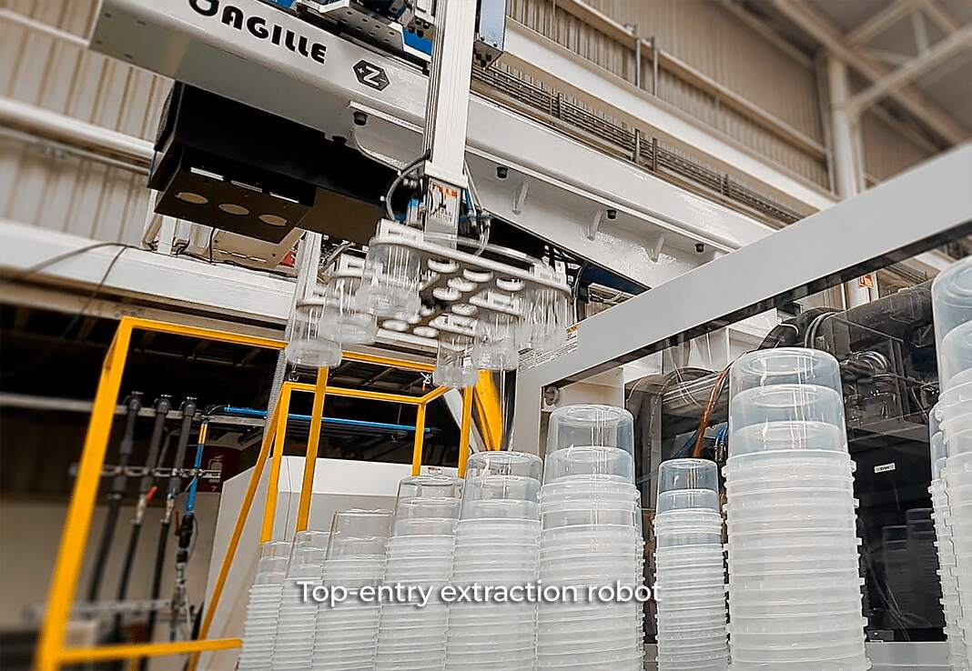 Top-entry extraction robot AGILLE